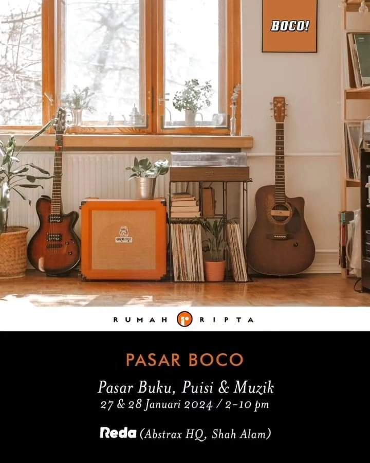 sijasad's tweet photo. #PasarBoco kembali gais. Bunyikan 'hon' sebagai tanda sokongan korang kepada @pasarboco, @rumahripta dan @ruang_reda ! Eh..
Jumpa korang esok sebab aku nak bersajakjakjakjakjak... https://t.co/WAhfxy73JQ