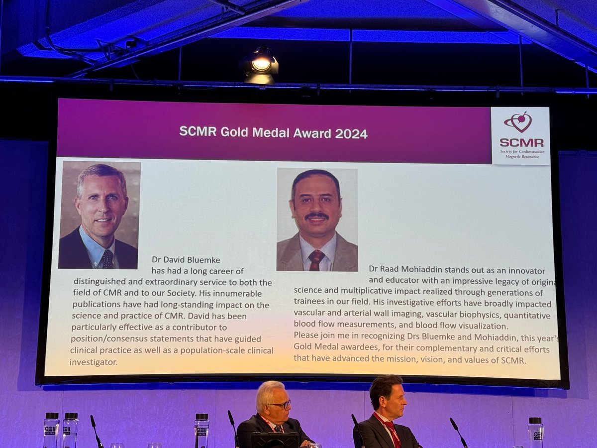 Tim Leiner (@mraguy) on Twitter photo Many congratulations to Dr. <a href="/DavidBluemke/">David Bluemke</a> and Dr. <a href="/raadmohiaddin/">raad mohiaddin</a> for winning the <a href="/SCMRorg/">Society for Cardiovascular Magnetic Resonance</a> highest honor, the Gold Medal Many congratulations to Dr. <a href="/DavidBluemke/">David Bluemke</a> and Dr. <a href="/raadmohiaddin/">raad mohiaddin</a> for winning the <a href="/SCMRorg/">Society for Cardiovascular Magnetic Resonance</a> highest honor, the Gold Medal
