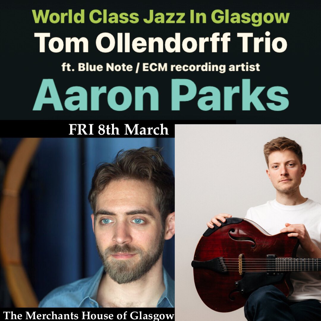Don’t miss this! Note the temporary departure from our regular Sunday spot for this special concert 🎹 #jazzinglasgow #jazzglasgow #aaronparks
