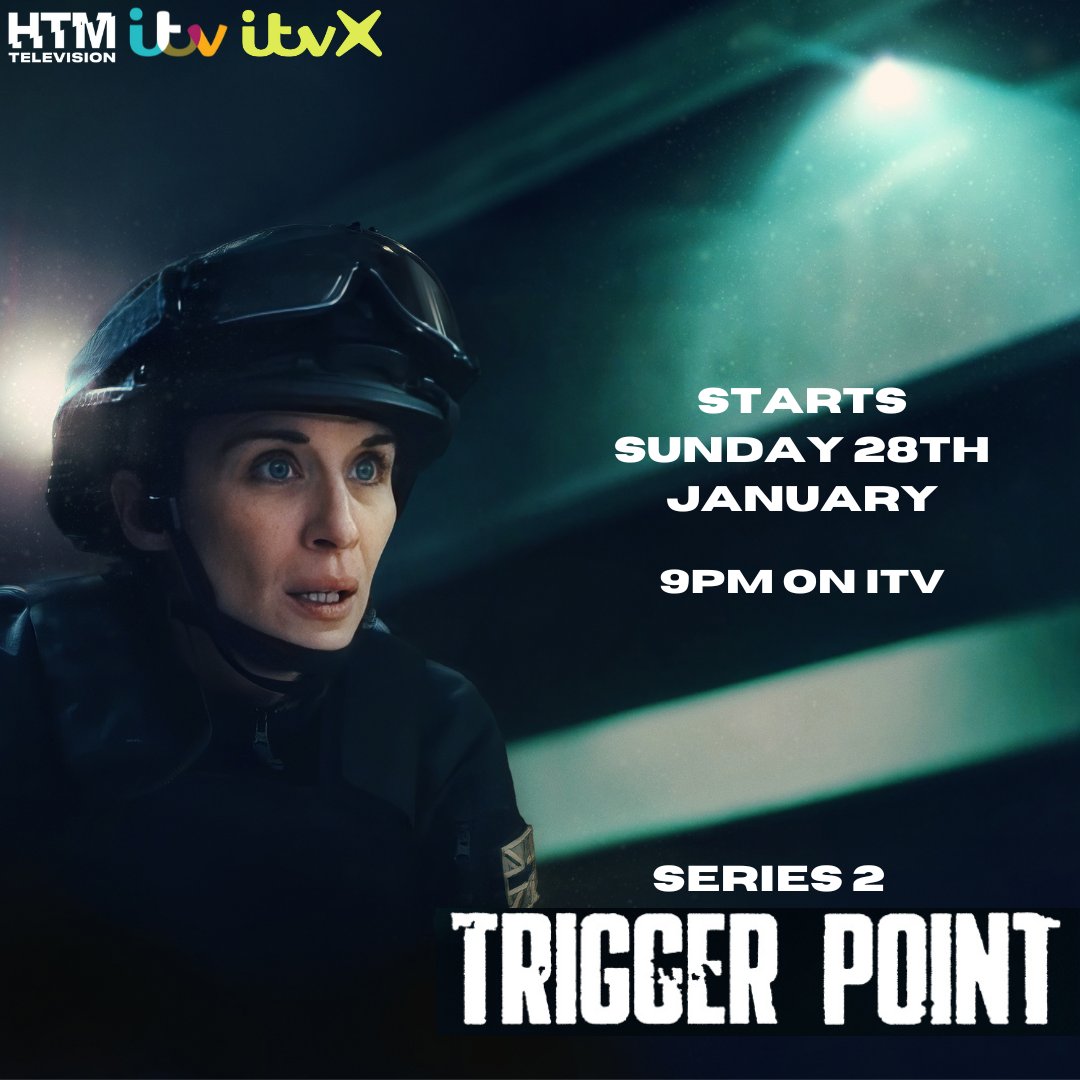 Trigger Point S2 premieres tomorrow Sunday 28th January 9.00pm @ITV @ITVX produced by @HTMTelevision starring @Vicky_McClure