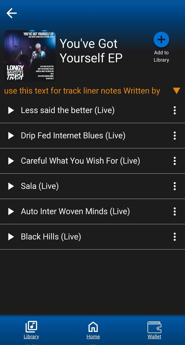 <a href="/ln_beats/">LNBeats</a> such a cool part of the bitcoin ecosystem. 
Listen to all bitcoin powered music in your browser. 💥
Check out this live album from <a href="/longy528/">Longy</a> 
Support your local artists. Tell them about it.
#bitcoinformusic #lightningmusic #bitcoinforartists 

lnbeats.com/album/6a84b997…