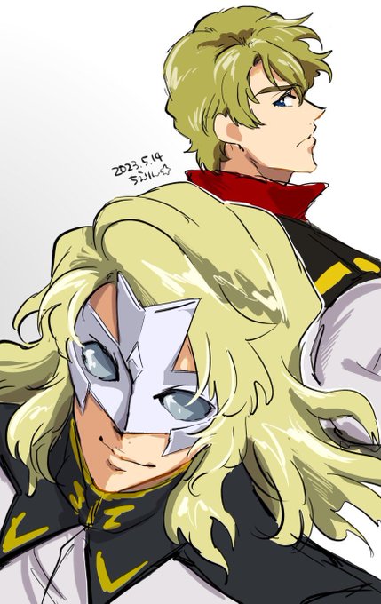 これはラウ・ル・クルーゼさんとムウ・ラ・フラガさんの絵です 