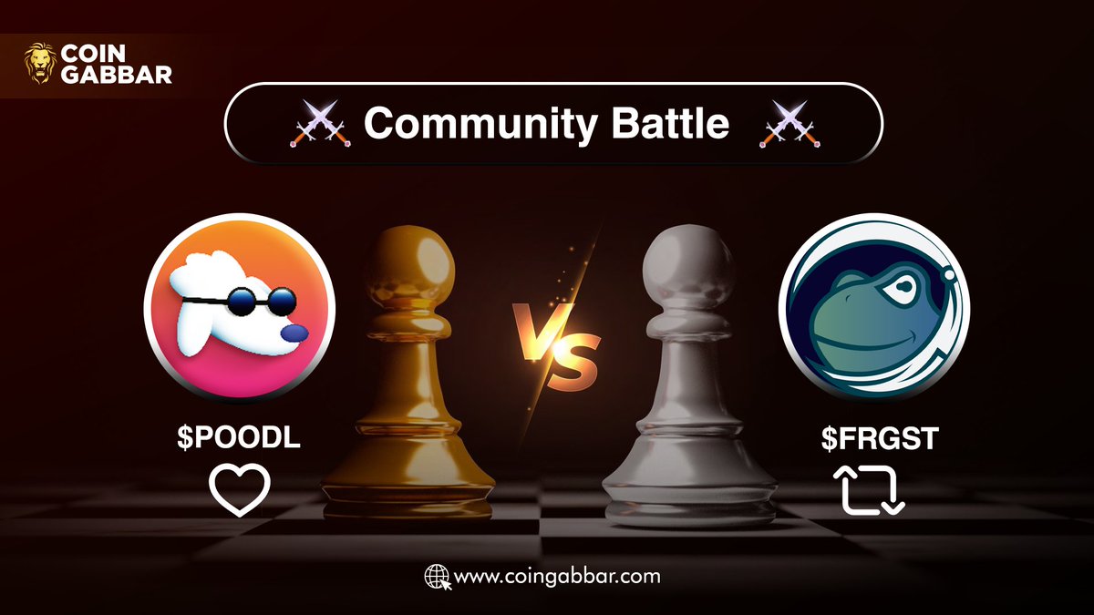 coin_gabbar_'s tweet photo. ⚔️Community Battle ⚔️
➡️$POODL
➡️$FRGST
@FroggiesToken @POODLETOKEN #FroggiesTokence #POODLETOKEN #cryptocurrencycommunity #CoinGabbar https://t.co/3vvTHBRaqS