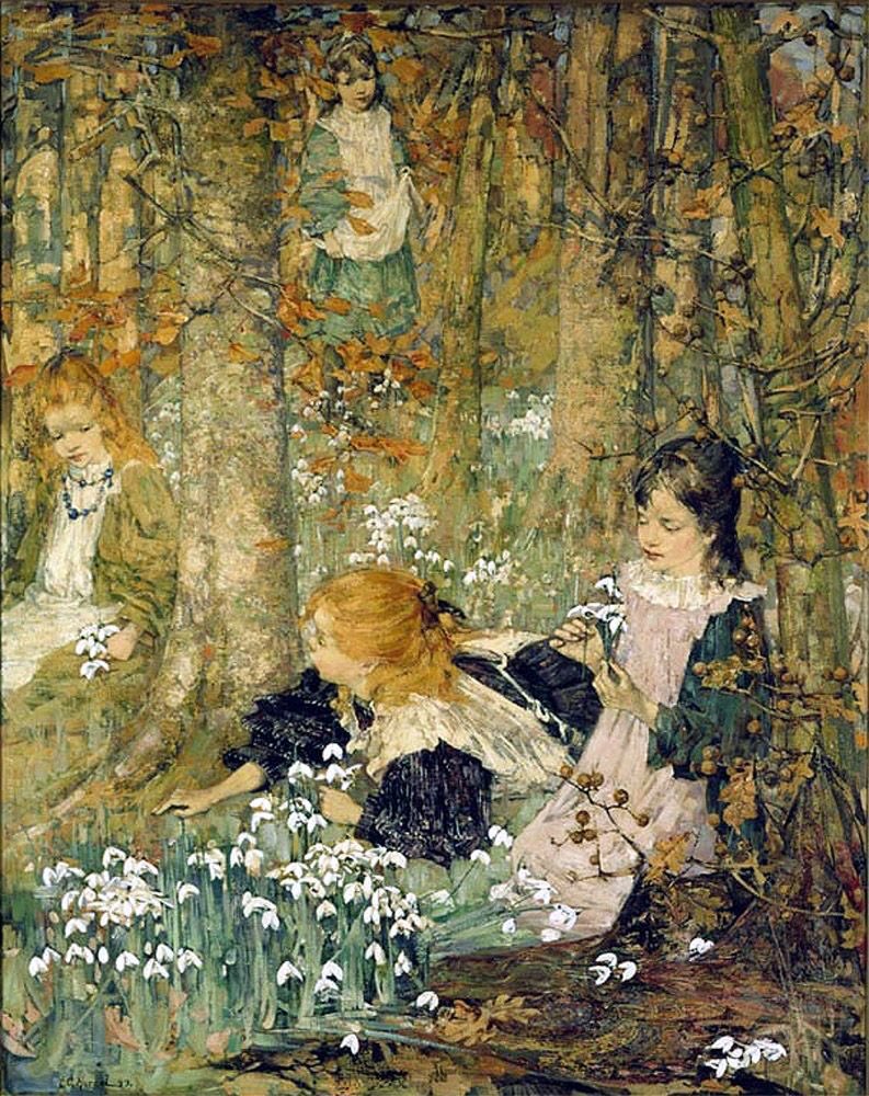 "You can cut all the flowers, but you cannot keep Spring from coming."
~ Pablo Neruda
#BookWormSat
#hope

The Coming of Spring ~ Edward Atkinson Hornel