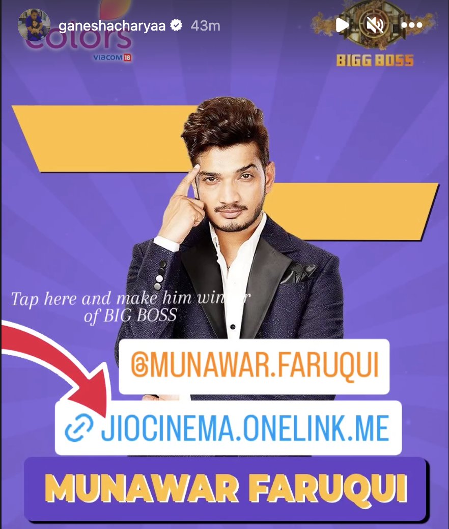 GlamWorldTalks's tweet photo. India's biggest choreographer #GaneshAcharya makes a vote appeal for #MunawarFaruqui.
Door-Door Tak Koi Nahi Hai Takkar Me!
#VoteForMunwar https://t.co/BkqsQrwfcW