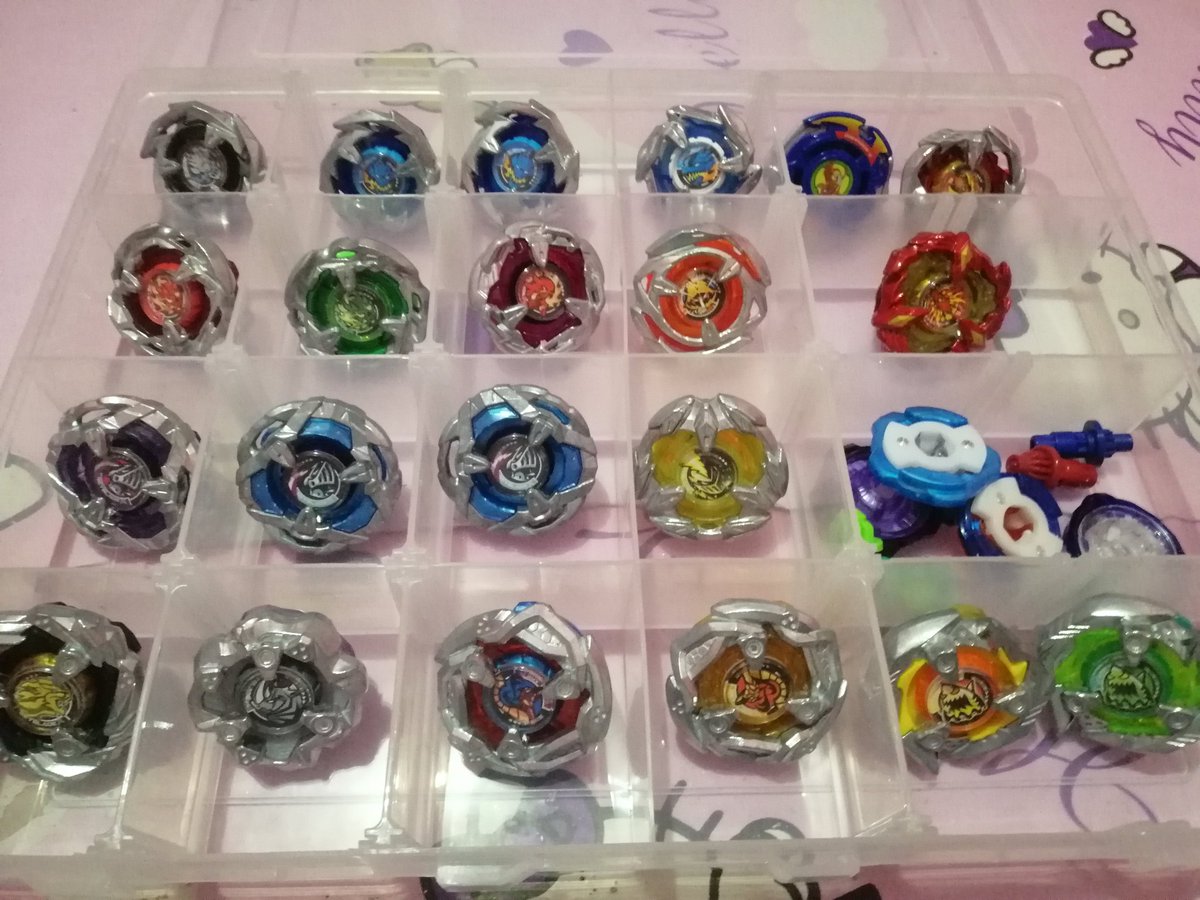 The collection so far 🤣 we were playing earlier check <a href="/Kyumyulus/">Kyumyulus Claud</a>'s twitch

#BeybladeX #beyblade