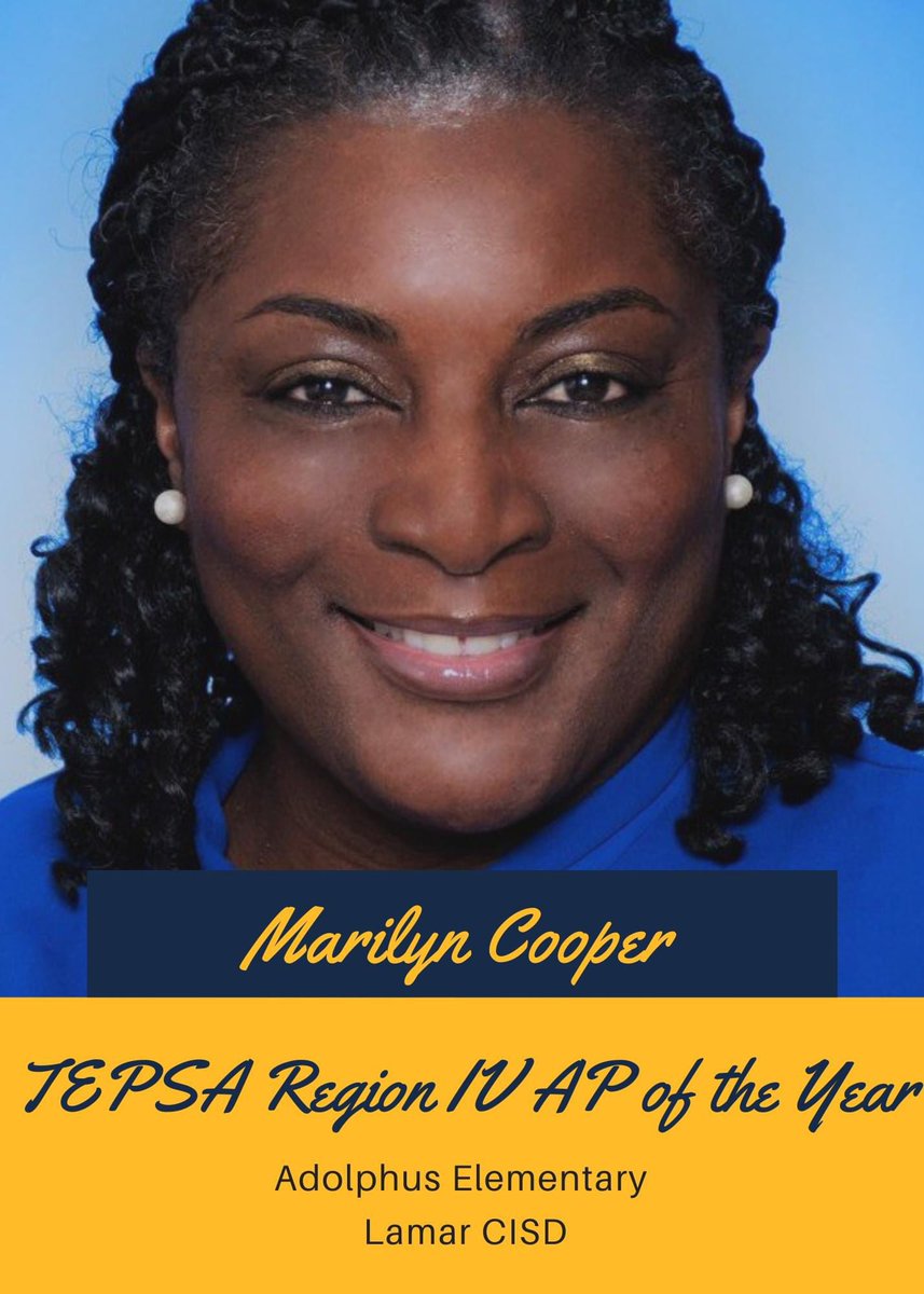 Congratulations to our very own Marilyn Cooper for being named the TEPSA Region IV AP of the Year!  We are so proud of you!  

We invite you to celebrate her with a comment of congratulations!💙💛
#lcisd #believethebest #bulldogtough #lamarcisd #TEPSA #region4