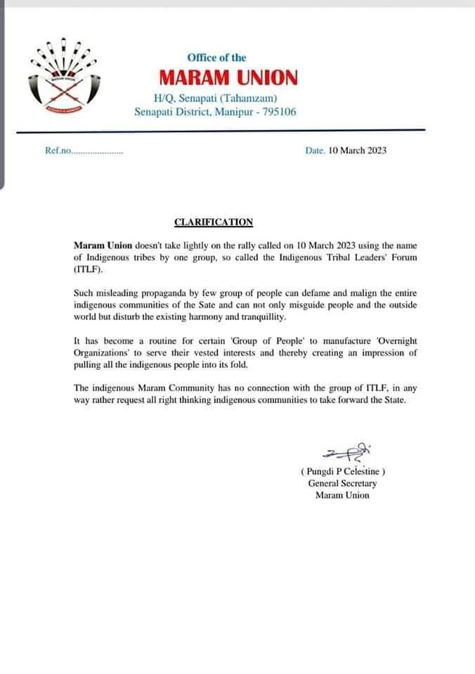Manipur outfit summons MPs &amp; MLAs, tribals fear 'anarchy'
 timesofindia.indiatimes.com/city/imphal/ma…
Download the TOI app now:
timesofindia.onelink.me/mjFd/toisupers…

When influential national media outlets like Times of India generalize the name of a single immigrant group as the sole tribal representation of