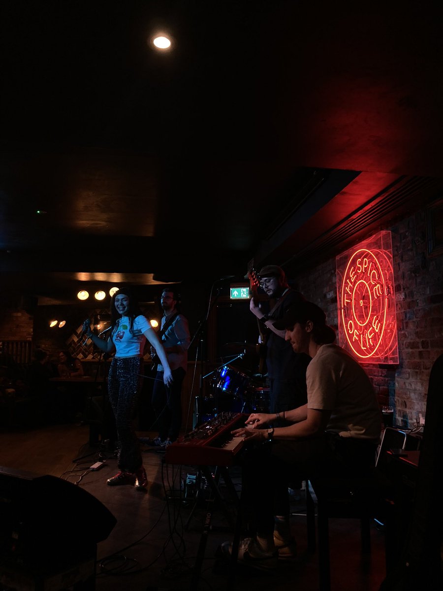 katec359's tweet photo. Thank you @Hot_Vox &amp; @SpiceOfLifeSoho for having us ❤️ #kc #singer #london #gig #music #band #indiepop #live https://t.co/ksHZVKb6YV