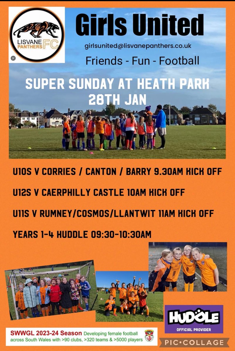 LisvnePantherFC's tweet photo. Come down to Heath Park tomorrow morning to support our Lisvane Panthers Girls teams. Pitches next to King George V Drive North #Girlsunited #SWWGL #CCHSGirlsPE https://t.co/z2HwWVcVwc