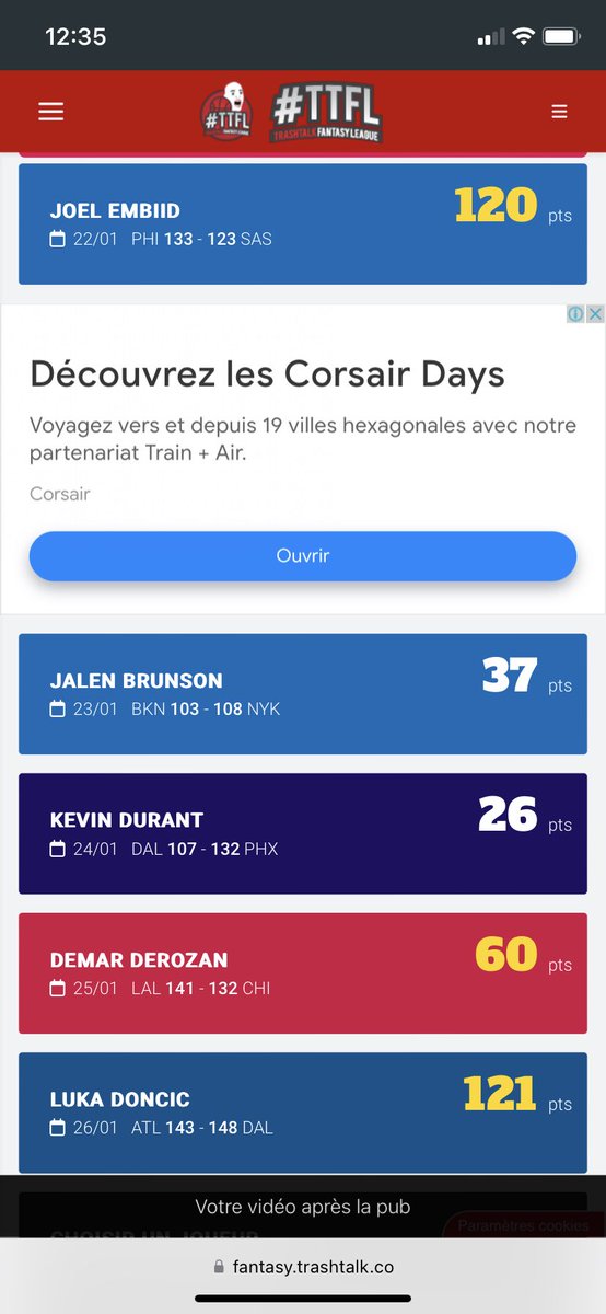 Une semaine à postériser ??!🏀 On suit le <a href="/TTFLab/">TrashTalk Fantasy Lab</a> ce soir avec Tonton Lebron qui va montrer à Jojo et Doncic c’est qui le patron !