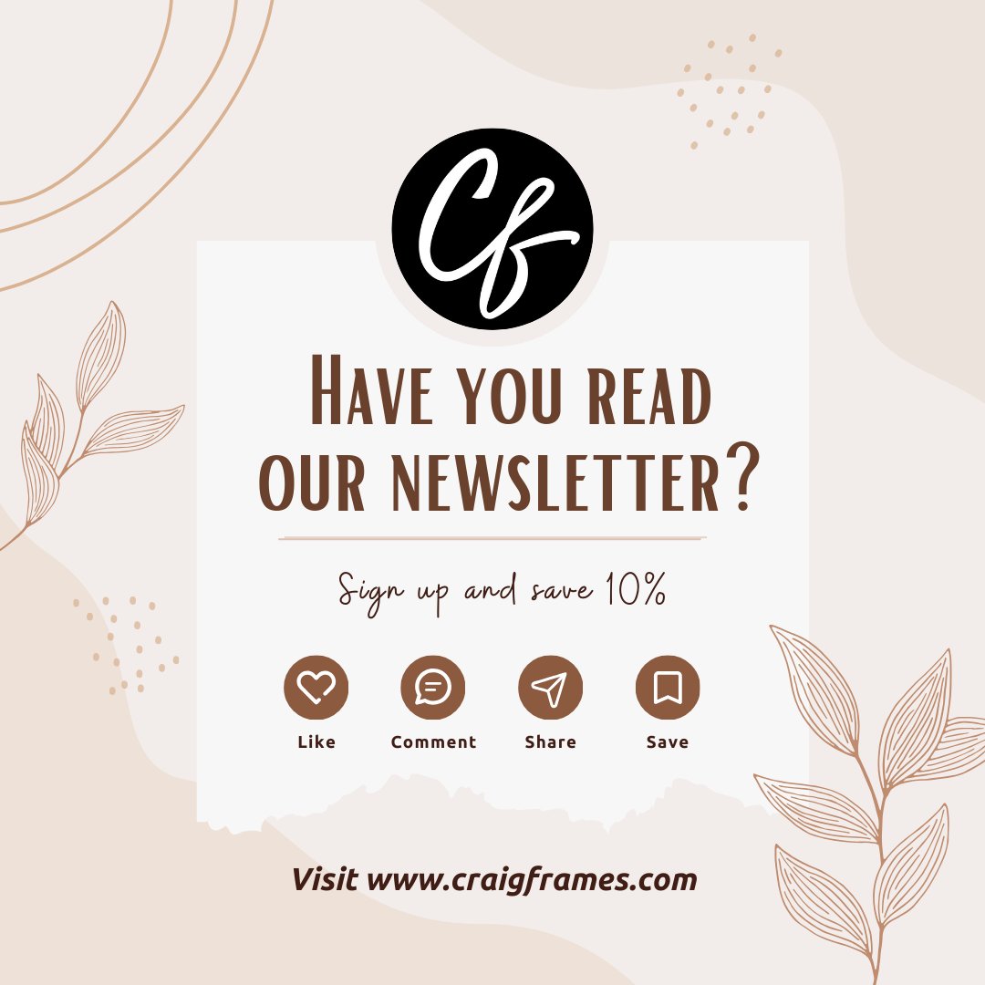 CraigFrames's tweet image. Don't miss out on the latest trends, insights, and exclusive content! Subscribe and save: craigframes.com
#Homedecor #Pictureframes #Newsletter #Interiordesign