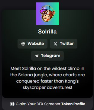 SolrillaCoin's tweet photo. Solrilla live on Dexscreener

Check it now:https://t.co/lGNkAwlXjU https://t.co/6z7YB6DjXR