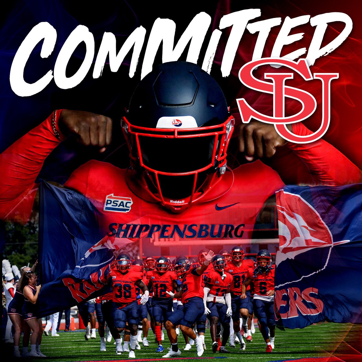 Derek_Guzman_3's tweet photo. I'm blessed to announce that I will be continuing my athletic and academic career in football at Shippensburg University! I want to thank my family, friends, and coaches who have helped me on this path. I also want to thank the Lord without Him, none of this would be possible! https://t.co/GvtIn2gJeo
