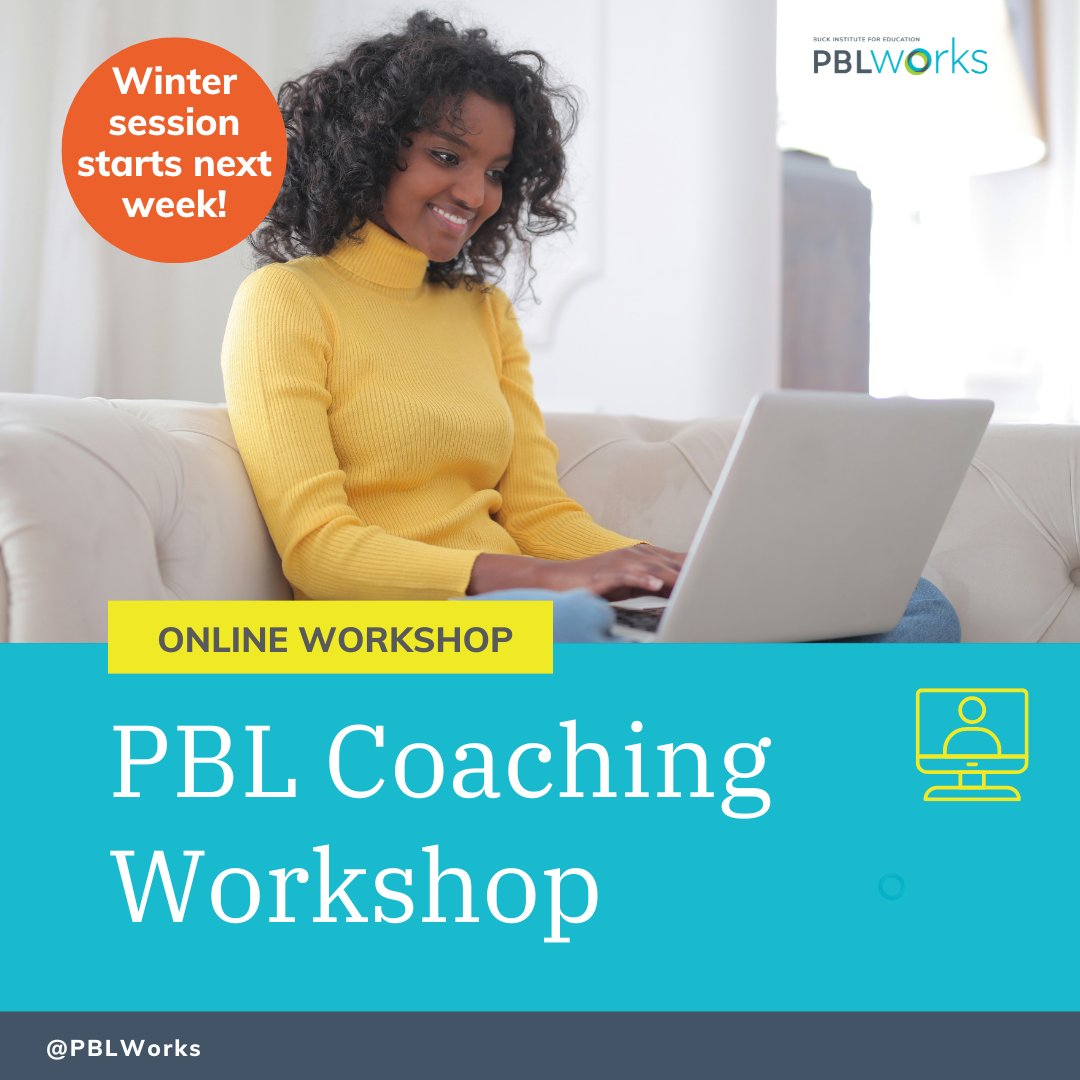 Are you an instructional coach or leader who supports teachers implementing PBL?
Deepen your expertise as a PBL instructional coach or leader by engaging in our three-day PBL Coaching workshop.

🗓️ Winter dates: Jan. 30, Feb. 6, and Feb. 13, 2024 (EST).

pblworks.org/services/pbl-c…