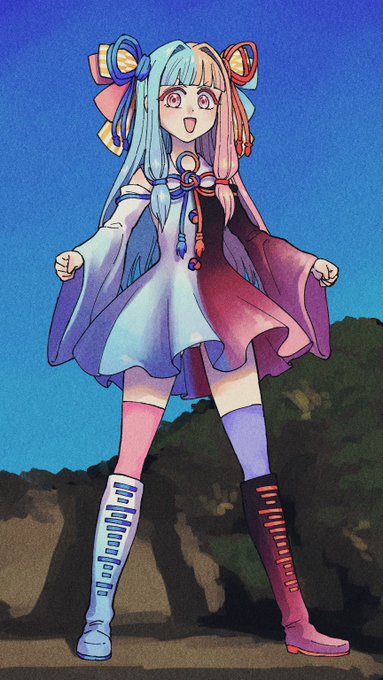 #女の子二人のイラストを貼る見た人もやる
二人をまとめて一人にしたやつならある 