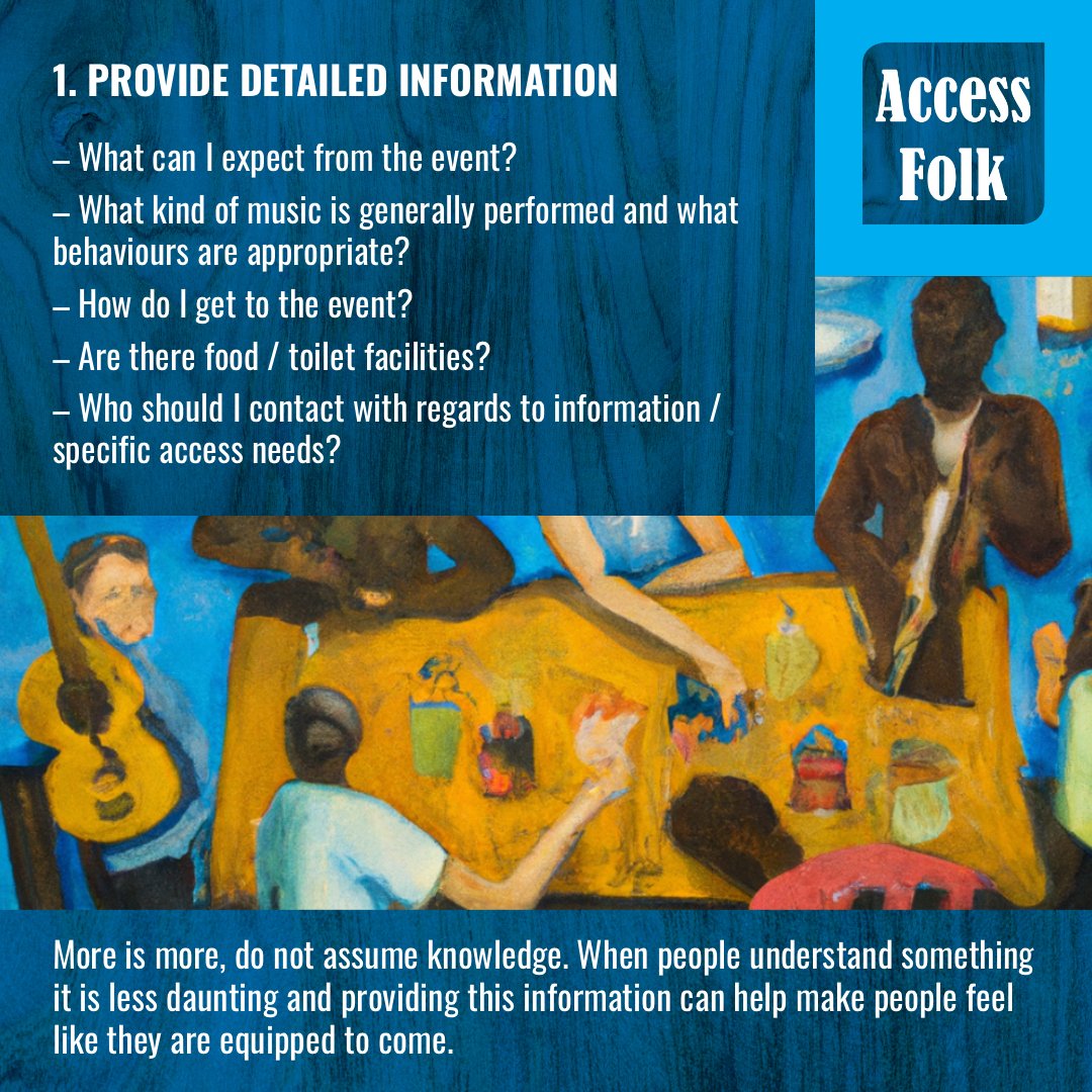 Over the next few weeks, we'll be sharing findings from our Consulting Groups report, starting with changes that are relatively easy to implement for organisers of folk events. #folkmusic #folkscene #folksinging #englishfolk #folksong #folk #folksinger #folkclub #accessfolk