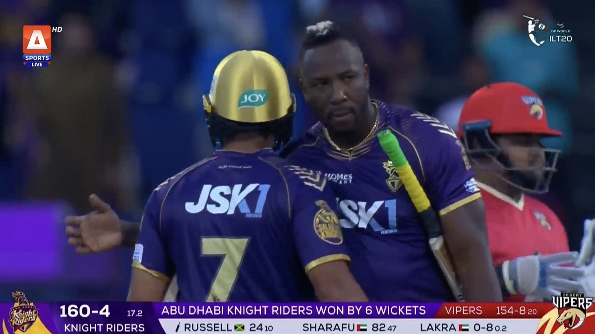 A much needed win for the Knights against the Vipers. 💜
📷: @asportstvpk
#DPWorldILT20 #AllInForCricket