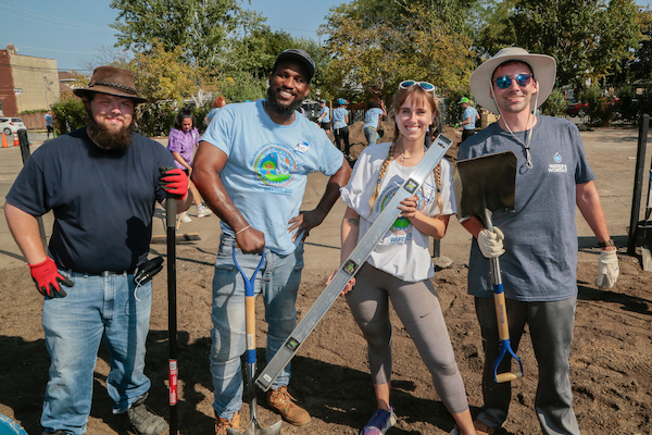 WEForg's tweet photo. The WEF Community Service Project has created more than 6 rain gardens, 8 bioswales, 2 outdoor classrooms, and 1 stormwater managing walkway, all of which include hundreds of native plantings! We couldn't do it without all our amazing volunteers—thank you! #WEFService #wefsyp https://t.co/KIfnACCShV