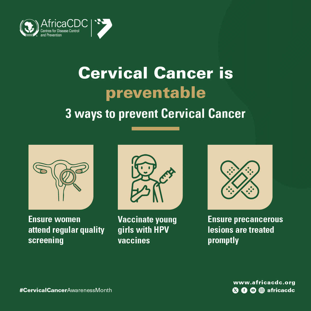💡Did You Know?
👩🏿‍⚕️Cervical cancer is highly preventable.
#CervicalCancerAwarenessMonth #HPVVaccination #GetScreened