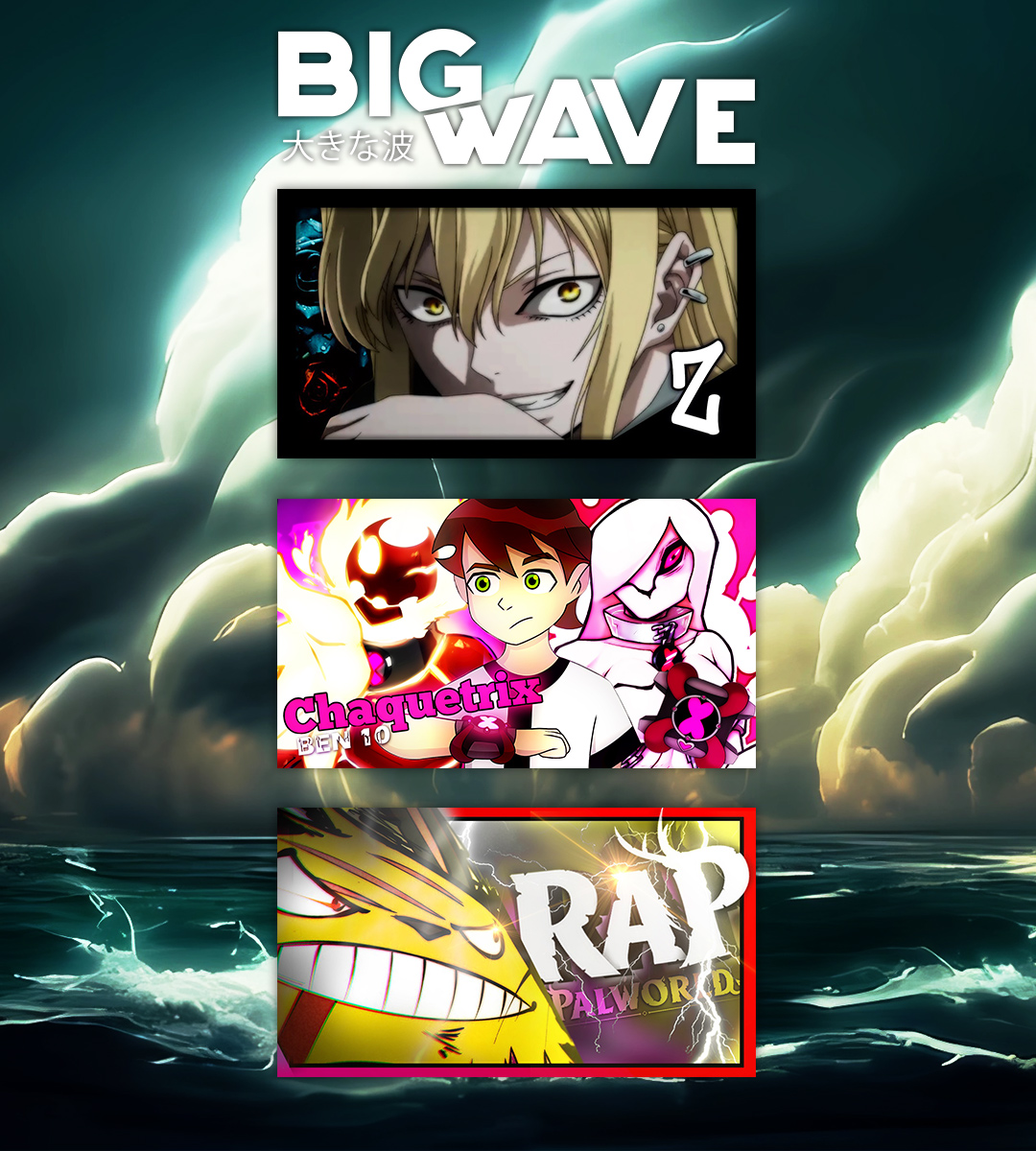 FIN DE SEMANA BIGWAVE 🌊🔥
¡No te lo pierdas!

<a href="/Zury_Zeta/">Re: AbZurda o Zury ✨</a>  - REVENGE - GUIDEAU (MAJO TO YAJUU): youtube.com/watch?v=b_XNFo…
<a href="/YkatoOficial/">Katoo luv's Anii 🦅🔥</a> (Ft. ABZURDA &amp; <a href="/Deoxys_Beats/">Deoxys Beats</a> ) - CHAQUETRIX RAP: youtube.com/watch?v=kiWZWd…
<a href="/SoRaRaP/">🎃Sorius Black🎃</a> - ESCLAVIZALOS A TODOS (PALWORLD RAP): youtube.com/watch?v=NN184i…