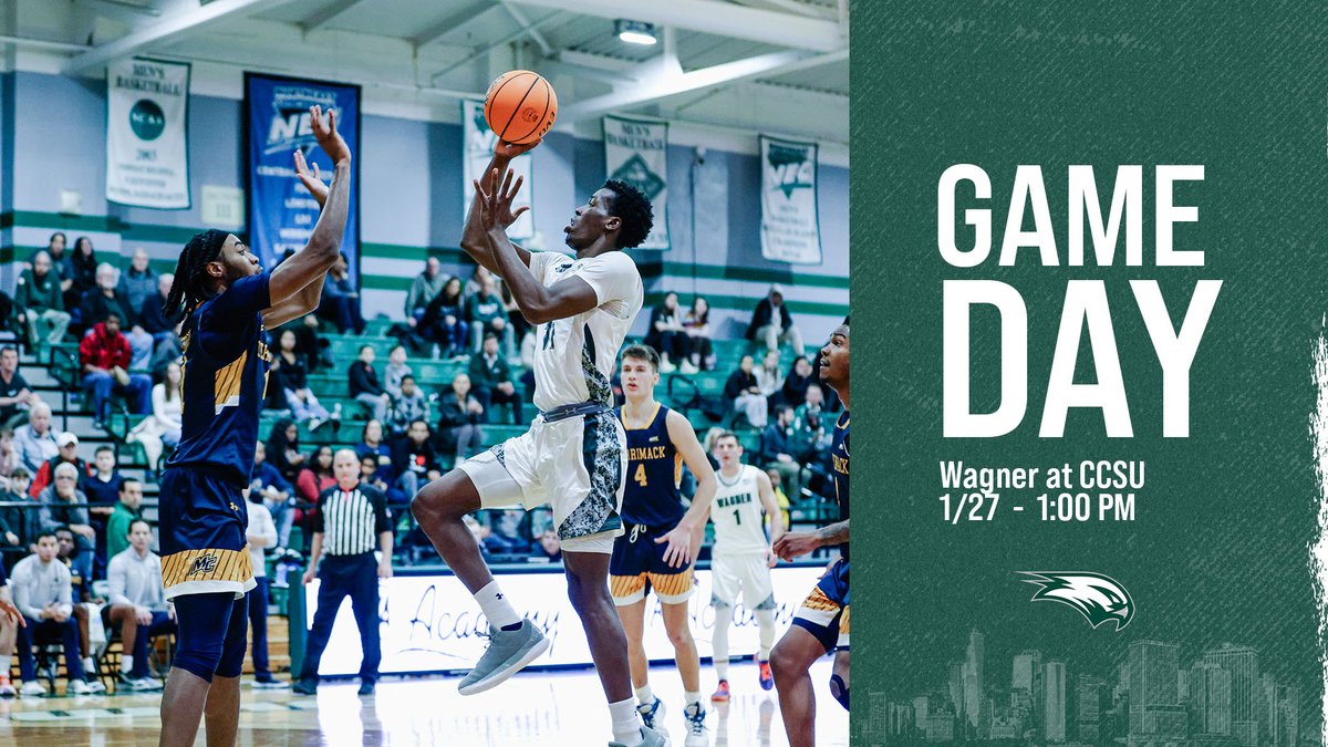 Wagner Men's Basketball (@wagner_mbb) on Twitter photo GAMEDAY!
🆚 CCSU
🕐 1:00 PM
📍 New Britain, CT
🏟️ Detrick Gymnasium
📺 <a href="/NECFrontRow/">NEC Front Row</a> 👉 bit.ly/3OgdB5l
📊 bit.ly/3OiO5fI
#⃣ #Toughness GAMEDAY!
🆚 CCSU
🕐 1:00 PM
📍 New Britain, CT
🏟️ Detrick Gymnasium
📺 <a href="/NECFrontRow/">NEC Front Row</a> 👉 bit.ly/3OgdB5l
📊 bit.ly/3OiO5fI
#⃣ #Toughness