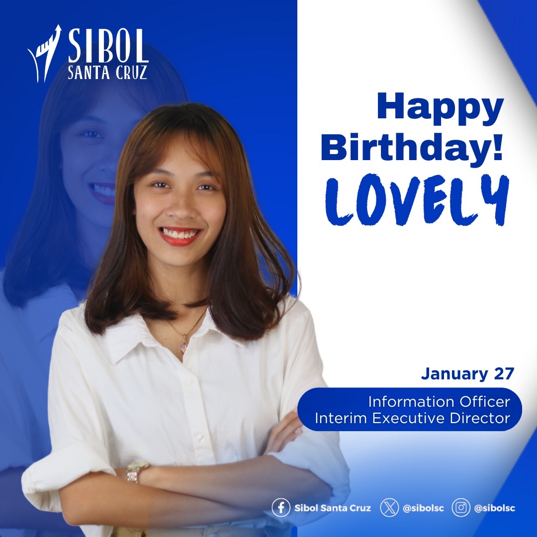 sibolsc's tweet photo. 𝗠𝗮𝗹𝗶𝗽𝗮𝘆𝗼𝗻𝗴 𝗮𝗱𝗹𝗮𝘄𝗻𝗴 𝗻𝗮𝘁𝗮𝘄𝗵𝗮𝗻, 𝗟𝗼𝘃𝗲𝗹𝘆! 🥳

Ang Sibol Santa Cruz nagaselebrar sa adlawng natawhan sa atoang bahandi sa organisasyon, Interim Executive Director, Lovely Maupoy. 

𝗣𝗮𝗱𝗮𝘆𝗼𝗻 𝘀𝗮 𝗽𝗮𝗴𝘀𝗶𝗯𝗼𝗹, 𝗟𝗼𝘃𝗲𝗹𝘆! 💙💜

#SibolSC🌱 https://t.co/n28WNrGVuL