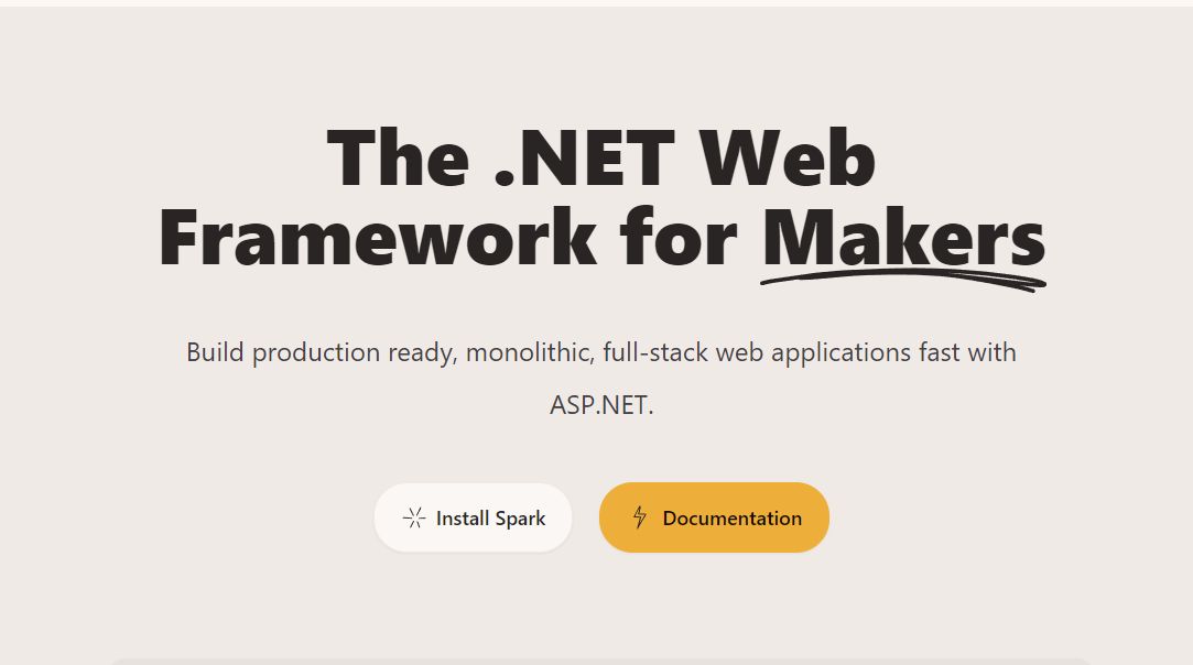 Spark .NET 1.1 release This was an update to the Spark CLI and Spark Templates. The headliner here is a new project template for Razor Pages. You now have the choice of the default Blazor SSR project or Razor Pages. To create a Razor Pages Spark project, simply pass the -t