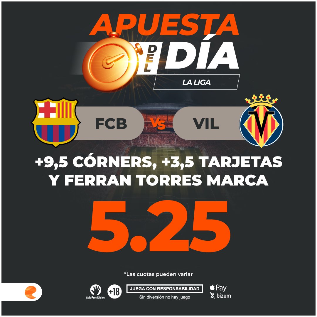 enracha's tweet photo. ⏰⏳​ ¡𝐀𝐏𝐔𝐄𝐒𝐓𝐀 𝐃𝐄𝐋 𝐃𝐈́𝐀!
⚽ 𝐁𝐀𝐑𝐂̧𝐀 🆚 𝐑.𝐌𝐀𝐃𝐑𝐈𝐃 #LaLiga
✅ Si +9,5 córners, +3,5 tarjetas y el 🦈TIBURÓN Ferran Torres MARCA ⚽  = 𝐂𝐔𝐎𝐓𝐎́𝐍 ➡5.25
👊 Día de sacar el orgullo culé 𝗣𝗔𝗣𝗔́ 
🔵🔴 𝐕𝐈𝐒𝐂𝐀 𝐁𝐀𝐑𝐂̧𝐀 🔵🔴 👇
https://t.co/QMSZUtviUQ https://t.co/rBps7Z1F7W