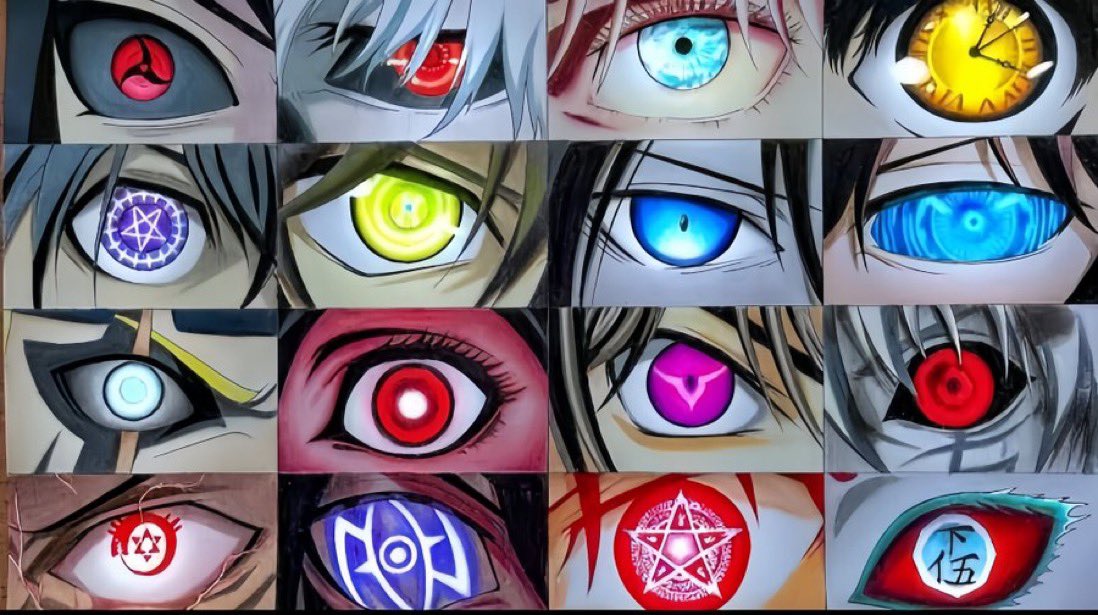 iturkiil's tweet image. [ ثريد 🧵]
أقوى العيون في الأنمي والمانجا وقدراتهم ⬇️