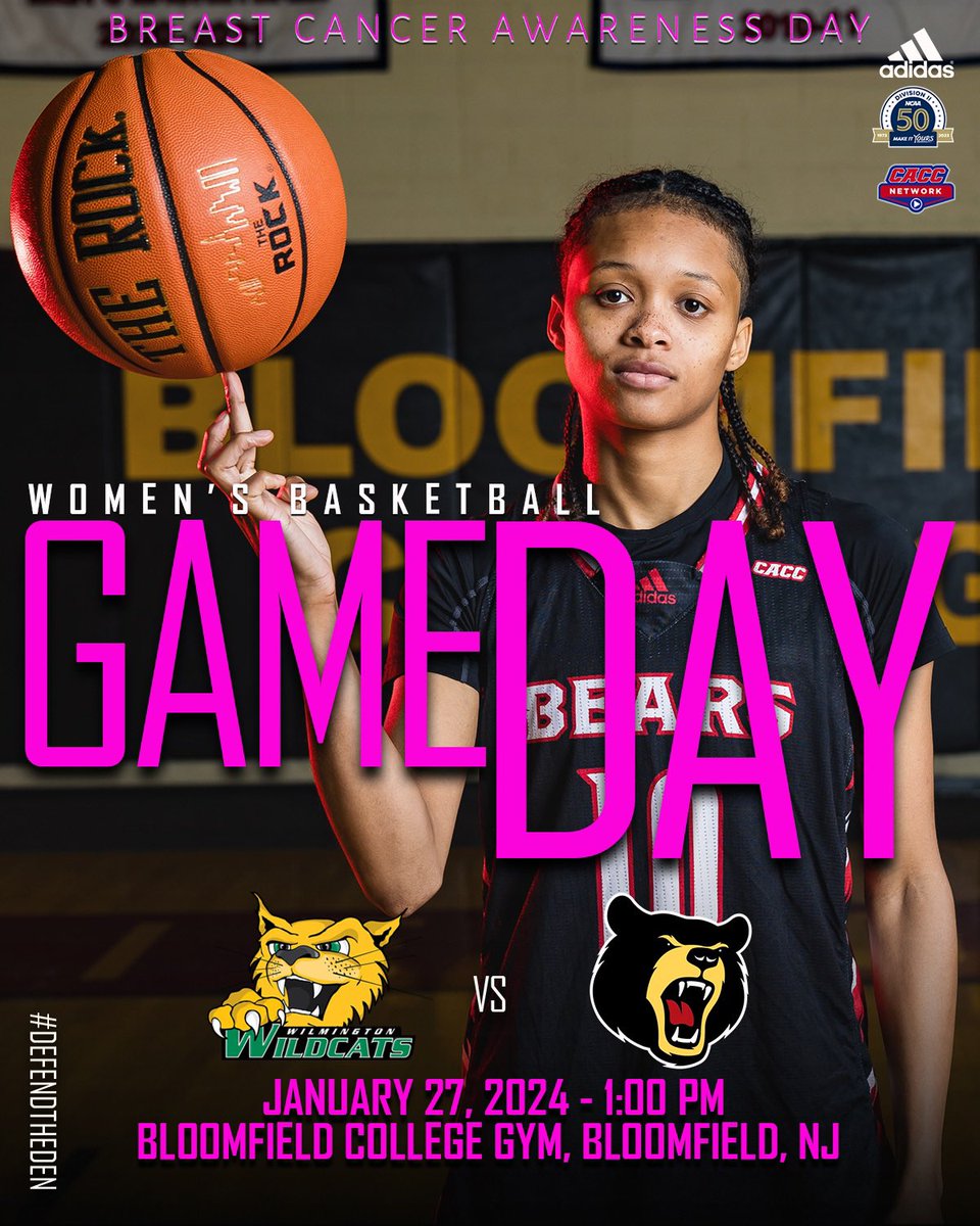 Montclair_BCBears (@go_bcbears) on Twitter photo Time to Defend TheDen…
Fresh off their <a href="/cacc_athletics/">CACC Athletics</a> win the #BearsNation look to make it two-in-a-row when @wilmuwildcats visits #TheDen for Women’s Basketball action. Wear #Pink as @montclair_bcbears help to raise #BreastCancerAwareness
#BearsCare
#BeHere
#WeAreBears Time to Defend TheDen…
Fresh off their <a href="/cacc_athletics/">CACC Athletics</a> win the #BearsNation look to make it two-in-a-row when @wilmuwildcats visits #TheDen for Women’s Basketball action. Wear #Pink as @montclair_bcbears help to raise #BreastCancerAwareness
#BearsCare
#BeHere
#WeAreBears