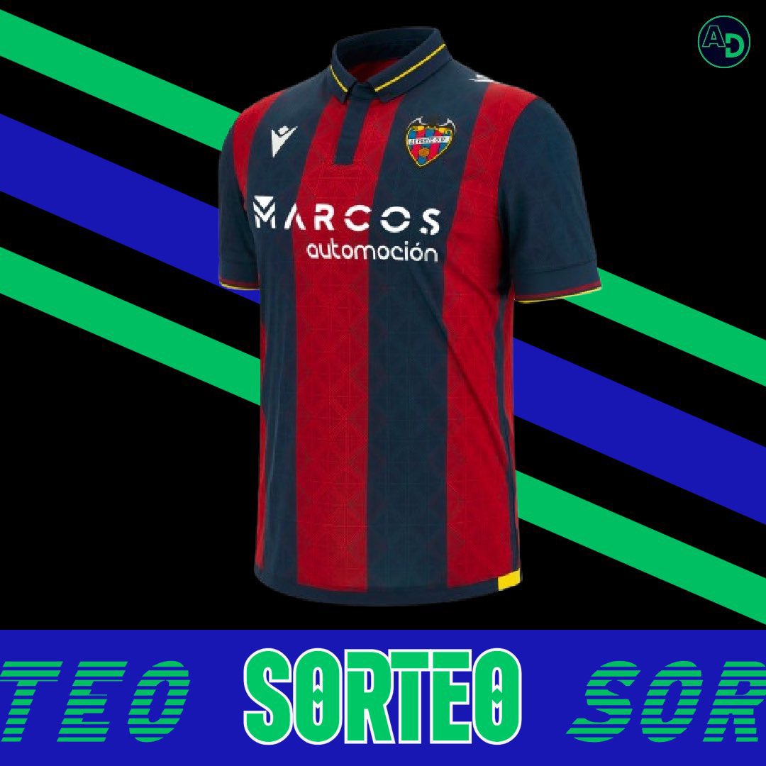 🎁 𝐒𝐎𝐑𝐓𝐄𝐎 𝐂𝐀𝐌𝐈𝐒𝐄𝐓𝐀 𝐋𝐄𝐕𝐀𝐍𝐓𝐄

📌 Si esta noche el Levante gana contra el Tenerife con gol de Bouldini, sorteamos su camiseta.

⚠️ Condiciones para participar:

1️⃣ RT
2️⃣ FOLLOW

🍀 ¡Mucha suerte a todos los participantes!