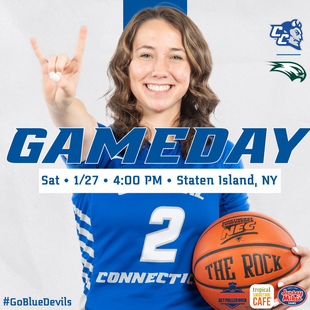 CCSU Blue Devils (@ccsubluedevils) on Twitter photo 🏀 <a href="/CCSU_WBB/">CCSU Women's BBall</a> GAMEDAY!!
🗓️Saturday, Jan. 27
⏰4:00pm at Wagner
📍Spiro Sports Center | Staten Island, NY
💻<a href="/NECFrontRow/">NEC Front Row</a>
📊tinyurl.com/835ebjxe
#GoBlueDevils | #NECWBB 🏀 <a href="/CCSU_WBB/">CCSU Women's BBall</a> GAMEDAY!!
🗓️Saturday, Jan. 27
⏰4:00pm at Wagner
📍Spiro Sports Center | Staten Island, NY
💻<a href="/NECFrontRow/">NEC Front Row</a>
📊tinyurl.com/835ebjxe
#GoBlueDevils | #NECWBB