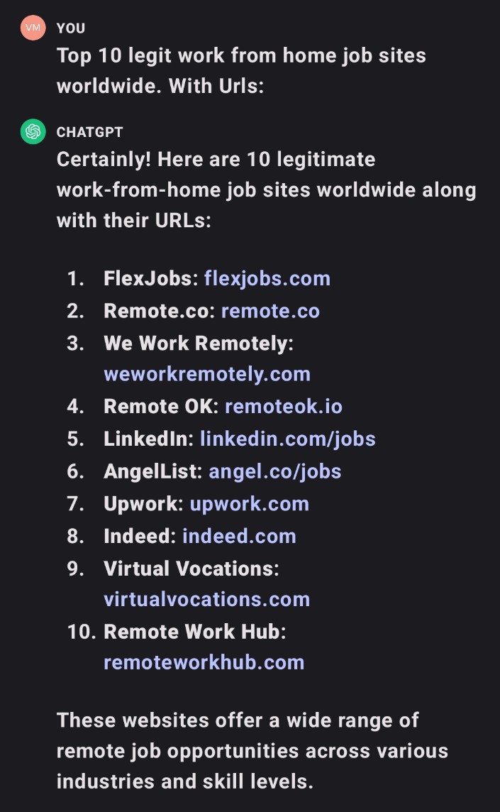 Here are 10 legitimate work-from-home job sites worldwide along with their URLs:

यहां दुनिया भर में अपने यूआरएल के साथ 10 वैध वर्क-फ्रॉम-होम जॉब साइटें दी गई हैं:

#WorkFromHome  #remotejobs #HomeBasedJobs #VirtualJobs #TeleCommuting