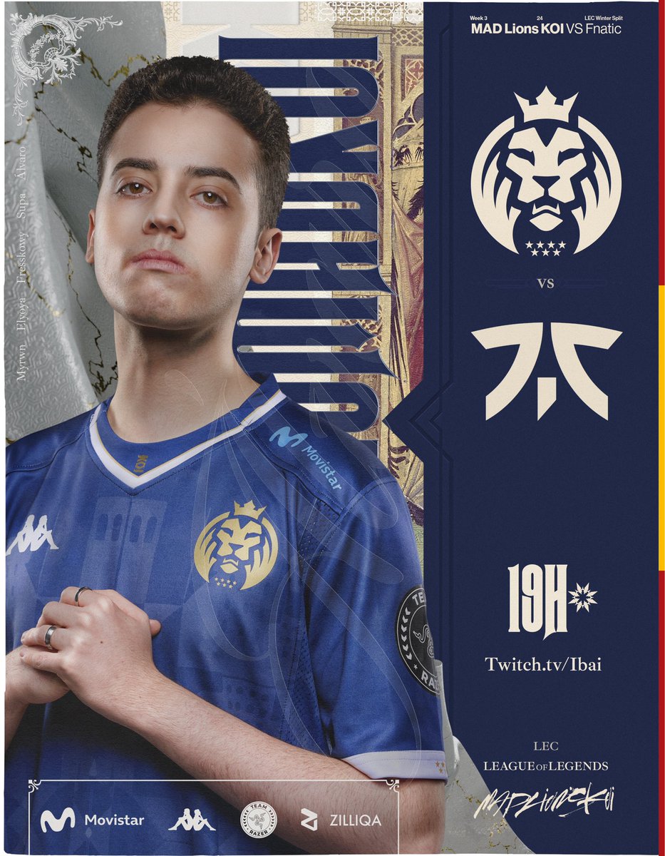MovistarKOI_en's tweet image. Time to shine. Last #LEC weekend before the playoffs.

Today at 19:00 vs @FNATIC

#goMADKOI #MDKWIN