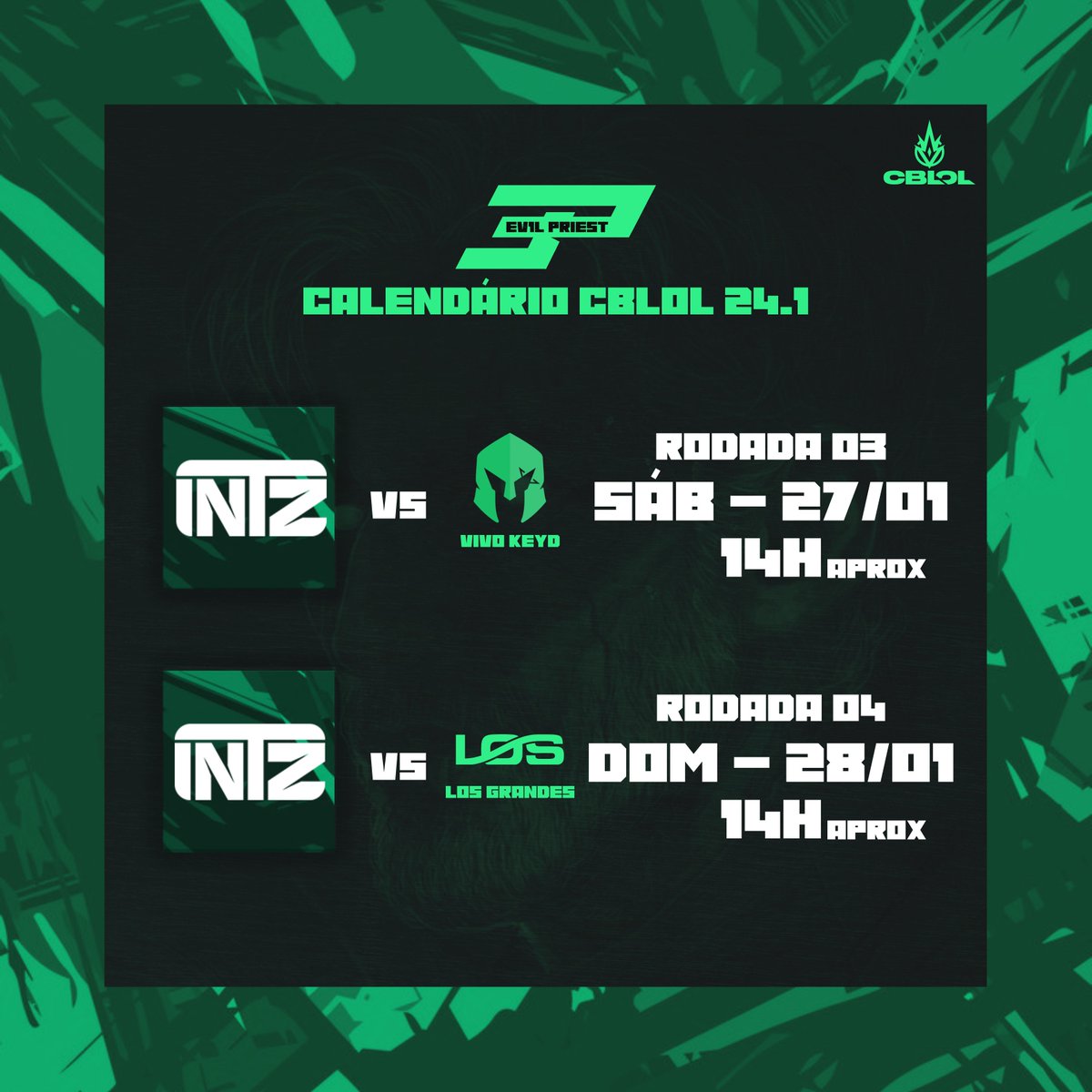 nobertofelip's tweet image. RODADA INTRÉPIDA #2 - Um teste de fogo!
Essa semana temos dois jogos muito importantes que ajudarão a definir muito da classificação da INTz... vamos conversar um pouquinho sobre isso? 

#intz #gointz @INTZ #cblol @CBLOL