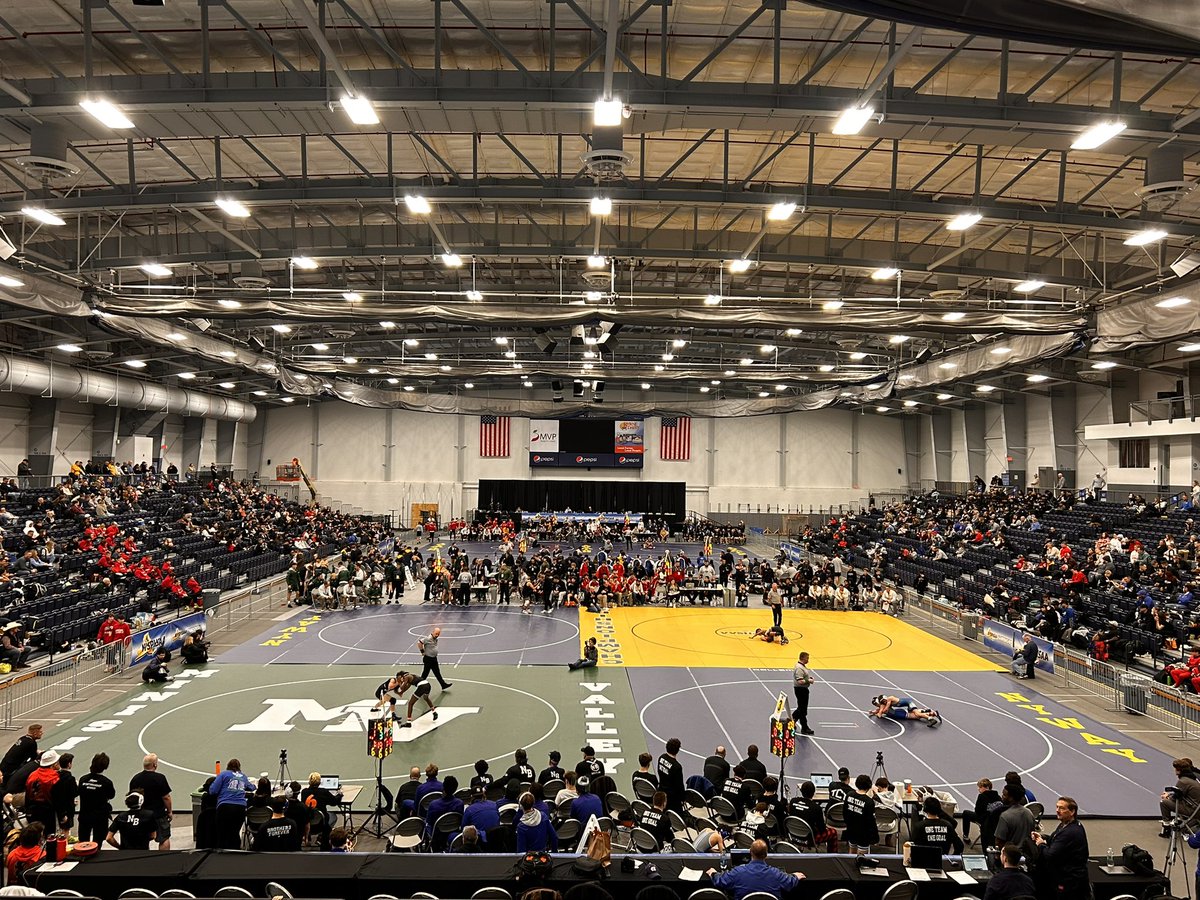 HiltonCadets's tweet photo. The @NYSPHSAA wrestling dual meet is underway at SRC Arena and Events Center (OCC). It’s going to be a great day of wrestling for our Cadets! #GoCadets 🍎🤼 https://t.co/WgYSiMlGJo