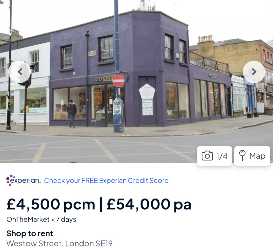 @andybambino @cpneighbours @cplocal Long standing triangle business DoSouth closing.
£54k rent! silly prices for the area #SE19