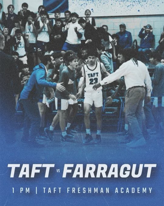 Chicago Taft Boys Basketball (@taftboysbball) on Twitter photo Game Day!
Taft vs Farragut
Time: 1pm
Location: The Freshman Academy
4071 N. Oak Park Ave
<a href="/TaftHSAthletics/">Taft Athletics</a> <a href="/Taft_HS/">Taft High School</a>
#stayhungry #stayhumble π¦
π Game Day!
Taft vs Farragut
Time: 1pm
Location: The Freshman Academy
4071 N. Oak Park Ave
<a href="/TaftHSAthletics/">Taft Athletics</a> <a href="/Taft_HS/">Taft High School</a>
#stayhungry #stayhumble π¦
π