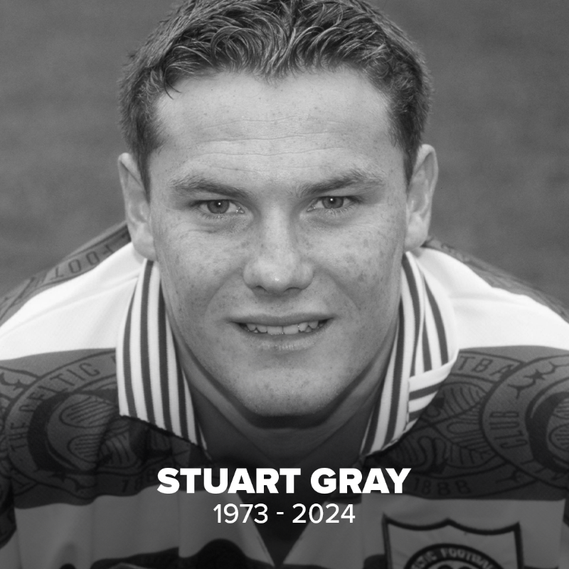 LUFC's tweet photo. The thoughts and condolences of everyone at #LUFC are with the Gray family at this time, following the passing of Stuart Gray. RIP