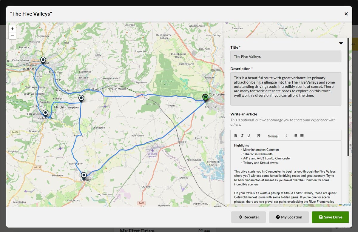 🌟 New on Find a Drive: Featured Drives! Each week, we'll spotlight top community routes for your next #RoadTrip. Plus, check out the improved Edit Drive feature – tailor your journeys like never before! 🚗✨ #FindADrive #FeaturedDrives