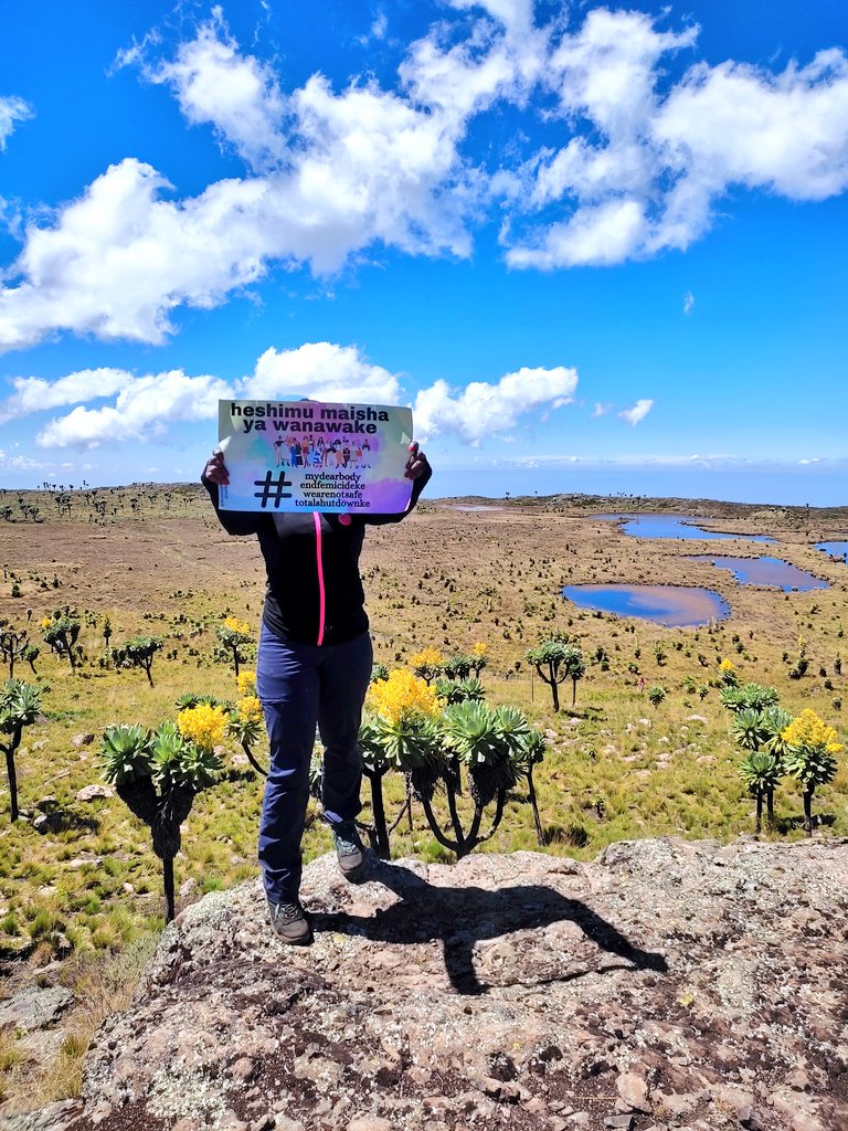 I had really wished to attend the #TotalShutDownKE march, but I was on team lead duty, so I dedicated my hike today to the cause.
 14 kms, 6 hours, and 2 summits.

#EndFemicideKE