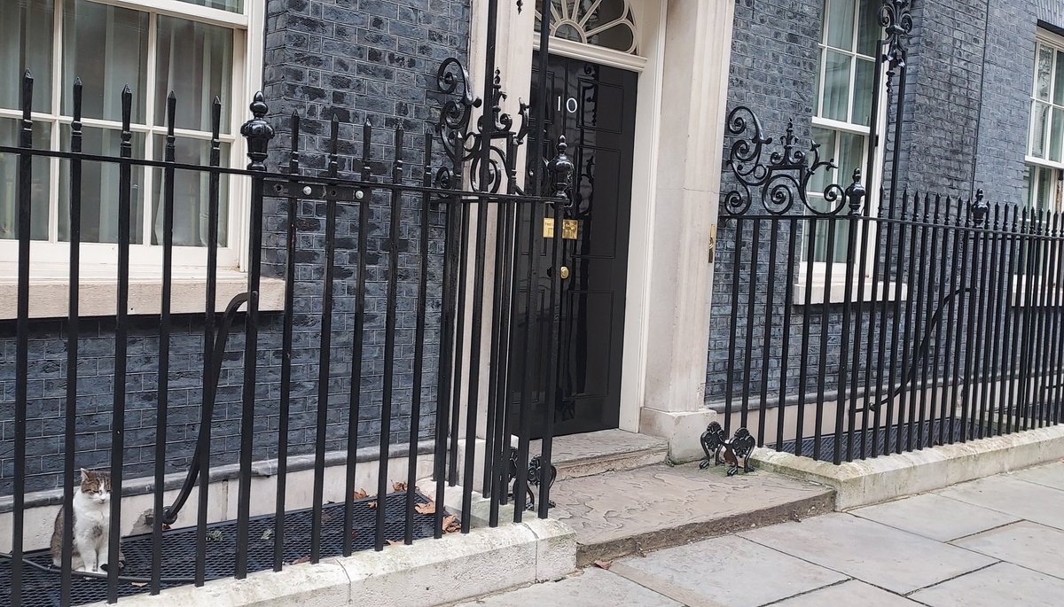 Pleasure to meet you today <a href="/Number10cat/">Larry the Cat</a>