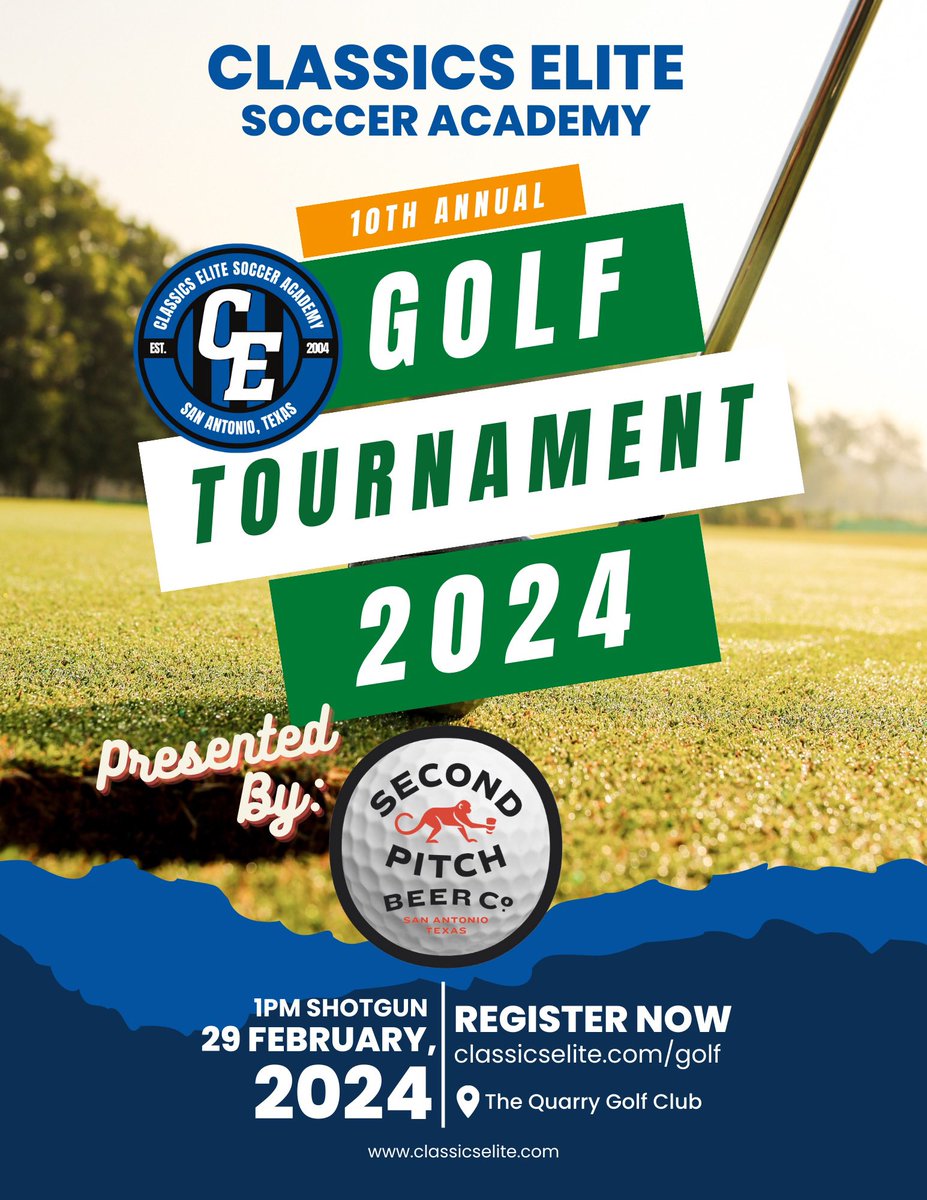 ⛳️ CE’s 10th Annual Golf Tournament is set for February 29th!

⭐️ This is CE’s Spring Fundraiser and will support facility development and scholarships.

📱Visit classicselite.com/golf to learn more &amp; to register your team!

🔵⚫️ #theCEway