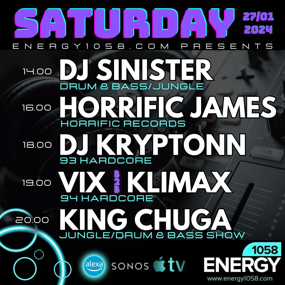 I'm back on the <a href="/energy1058/">ENERGY1058 ▶️</a> airwaves today at 6pm. Gonna be spinning some uplifting 93 hardcore vinyl. If that's your kind of thing then get locked 🔥📻🔥