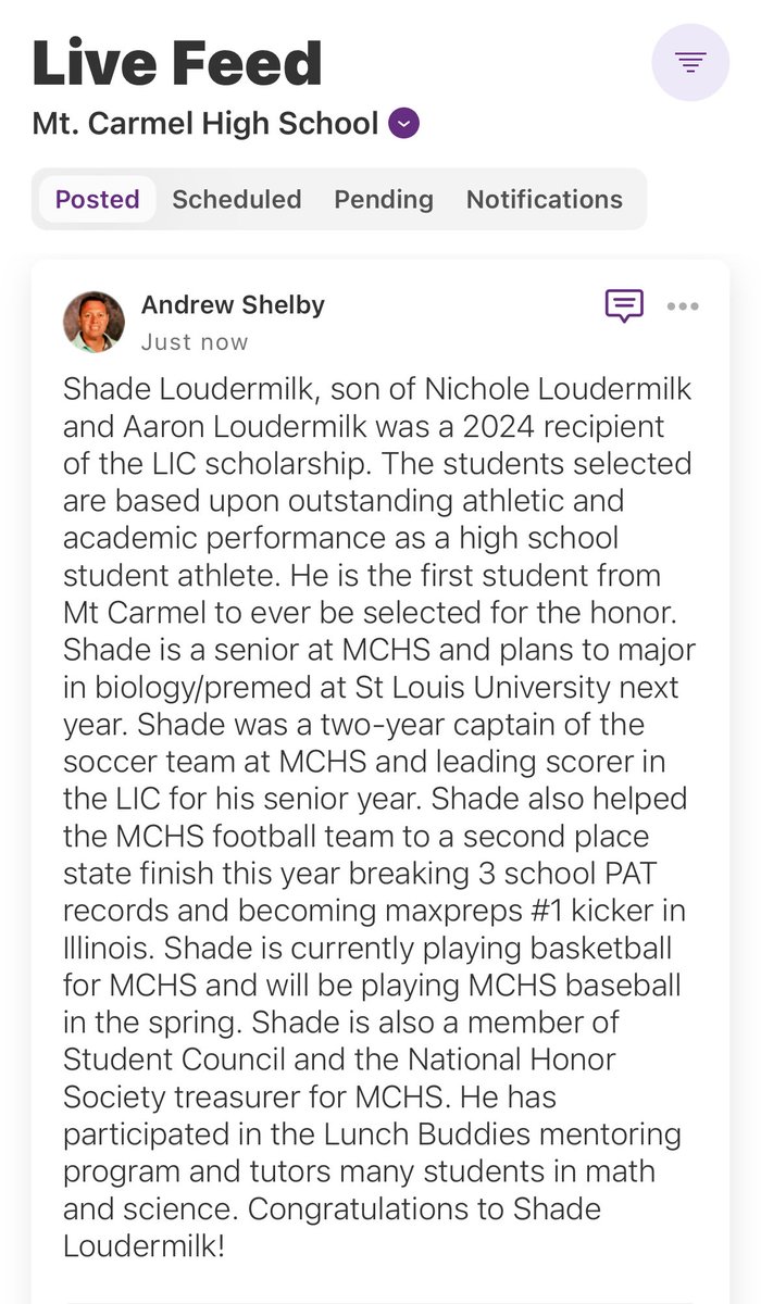 The young man is the best field goal kicker I’ve seen in high school during my career. Self taught with some help from his brother.  Max Preps #1 Kicker in Illinois.  Dude is going to St. Louis University for Pre-Med. and is a next level human!  So proud! ⁦<a href="/GoldenAcesFB/">Golden Aces Football</a>⁩