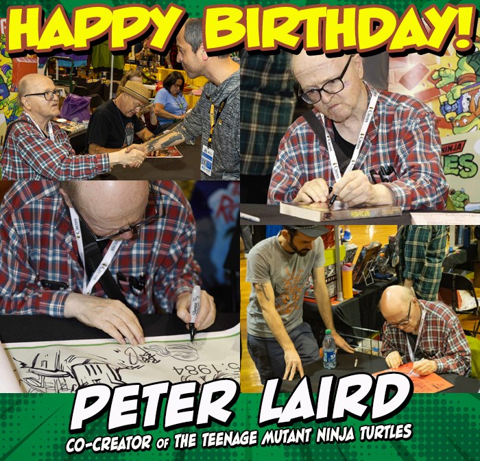 Happy Birthday Peter Laird! In 2023 we had a surprise visit from Peter on the Sunday of Granitecon! Were you one of the lucky ones to meet Peter that day? We hope Peter has a totally awesome day!

#Granitecon #GraniteStateComicon #PeterLaird #TMNT #TeenageMutantNinjaTurtles