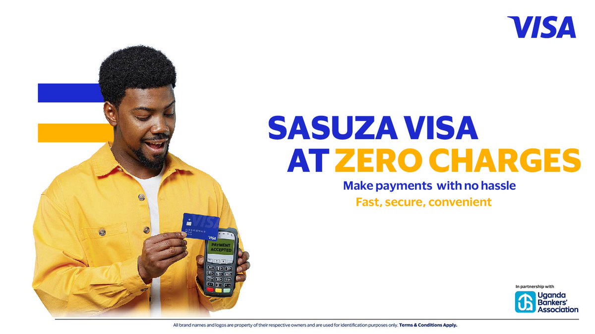 Enjoy hassle-free payments, pay for your bills with your Visa card anywhere, anytime. Sasuza Visa at zero charges! It's safe, fast and convenient. Terms and conditions apply. #SasuzaVisa