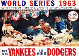 #1963WorldSeries: NL champion Los Angeles Dodgers vs. AL champion New York Yankees Best of 7: New York Yankees 104–57, .646, GA: 10.5 Los Angeles Dodgers 99–63, .611, GA: 6 Managers: Ralph Houk - @Yankees Walter Alston - @Dodgers