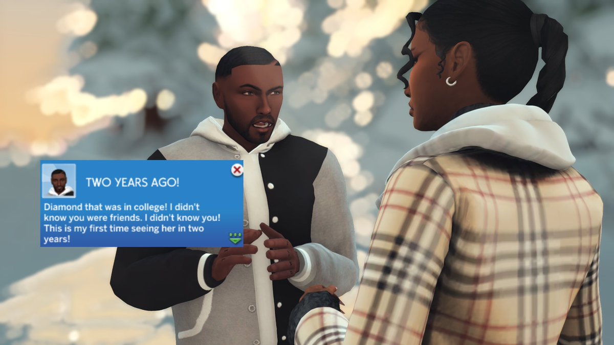 simminalittle's tweet photo. Diamond chose girlcode over the zick. Would her friend Kassidy do the same for her??? #ShowUsYourSims #BlackSimmer #SimStories https://t.co/gCXiwfwUN3